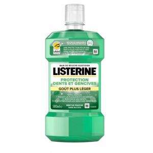 Listerine bain de douche protection dents et gencives goût plus léger 500ml