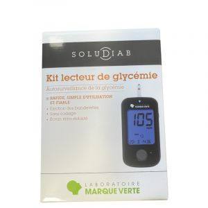 Marque verte soludiab kit lecteur de glyc&eacute;mie