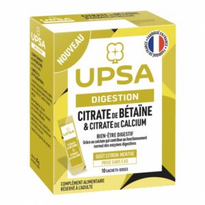 Upsa digestion citrate de bétaïne & citrate de calcium 10 sachets-doses