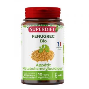Superdiet fenugrec bio app&eacute;tit 40 g&eacute;lules
