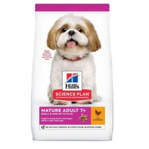 Hill's croquettes chien science plan adult mature 7+ small & mini poulet sac 3kg
