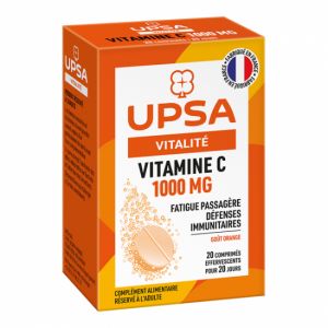 Upsa vitalité vitamine c 1000mg 20 comprimés effervescents