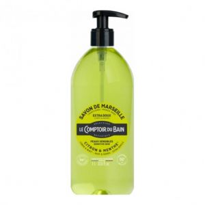 Le comptoir du bain savon traditionnel de marseille citron menthe 1l