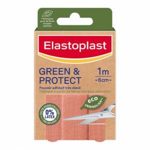 Elastoplat green & protect pansement 10 bandes à découper 10x6cm