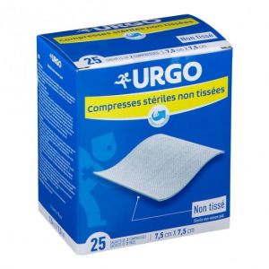 Urgo compresses stériles non tissées 7,5cm x 7,5cm 25 sachets