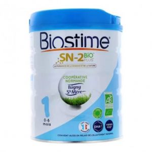 Biostime sn-2 bio plus 1 de 0 à 6 mois 800gr
