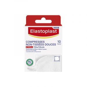 Elastoplast compresses non-tissées douces 7,5 cm x 7,5 cm 10 pièces
