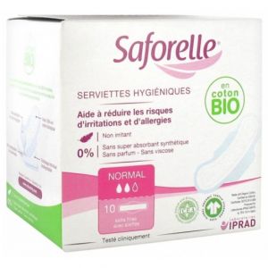Saforelle serviettes hygiéniques jour boîte de 10
