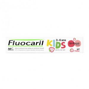 Fluocaril dentifrice bi-fluoré gel fraise kids 3-6 ans 50ml
