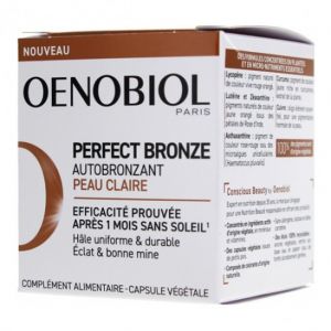 Oenobiol perfect bronze autobronzant peau claire 30 capsules