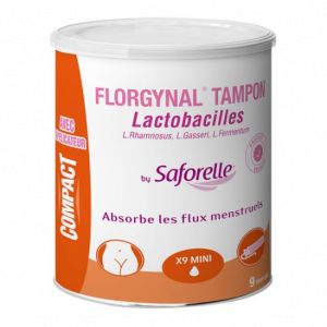 Saforelle florgynal tampon lactobacilles 9 compact mini