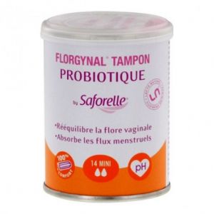 Saforelle florgynal probiotique 14 tampons mini sans applicateur