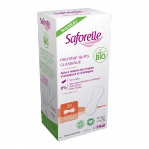 Saforelle protège-slips classique en coton bio - boîte de 30