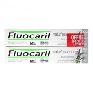 Fluocaril natur'essence dentifrice blancheur lot de 2 x 75ml