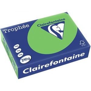 Clairefontaine Vert d'herbe A4 Papier couleur 210 g/m&sup2; (250 feuilles)