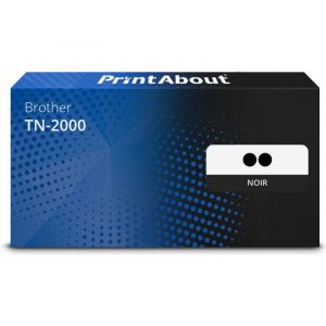 Toner compatible Brother TN-2000 - pack de 2 - Noir - Tr&egrave;s grande capacit&eacute; - Multipack