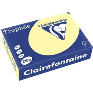 Clairefontaine Jaune A4 Papier couleur 210 g/m² (250 feuilles)