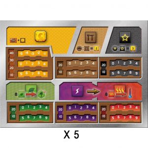 Terraforming Mars Deluxe Playerboards x5