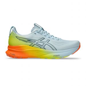 ASICS Gel-Kayano 32 Sunny Sizzle Chaussure de running avec stabilisateurs Hommes-bleu clair, jaune, Taille 43,5