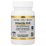 California Gold Nutrition, Huile de krill antarctique, Complexe d'oméga-3 sous forme phospholipidique avec de l'EPA, du DHA et de l'astaxanthine, Arôme naturel de fraise et de citron, 500 mg, 30 capsules à enveloppe molle à base de gélatine de poisson
