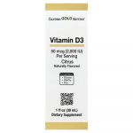 California Gold Nutrition, Vitamine&nbsp;D3, Agrumes, 50&nbsp;&micro;g (2000&nbsp;UI), 30&nbsp;ml