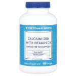 The Vitamin Shoppe, Calcium 1200, Vitamine D3, 120 capsules &agrave; enveloppe molle