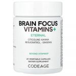 Codeage, Eternal, Vitamines+ de concentration c&eacute;r&eacute;brale, 60 capsules v&eacute;g&eacute;tales
