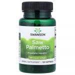 Swanson, Saw Palmetto, 160&nbsp;mg, 120&nbsp;capsules &agrave; enveloppe molle