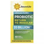 Renew Life, Ultimate Flora&trade;, Probiotiques de retour &agrave; la normale, 60 capsules vegan