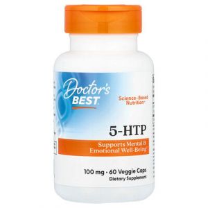 Doctor's Best, 5-HTP, 100&nbsp;mg, 60&nbsp;capsules v&eacute;g&eacute;tales