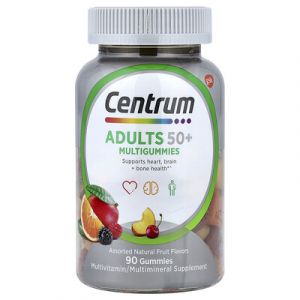 Centrum, Multi-gommes pour adultes de 50&nbsp;ans et plus, Assortiment de fruits naturels, 90&nbsp;gommes