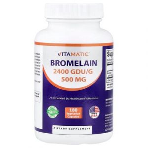 Vitamatic, Brom&eacute;la&iuml;ne, 500 mg, 180 capsules v&eacute;g&eacute;tariennes