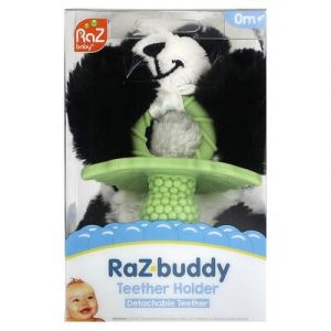 RaZbaby, Support pour anneaux de dentition, Anneaux de dentition amovibles, 0 mois+, Panda, 1 pi&egrave;ce