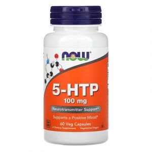NOW Foods, 5-HTP, 100&nbsp;mg, 60&nbsp;capsules v&eacute;g&eacute;tariennes