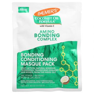 Palmer's, Formule à l'huile de noix de coco avec vitamine E, complexe liant à l'acide aminé, masque liant revitalisant, 60 g