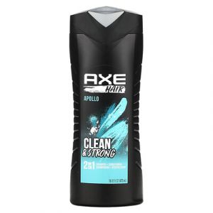 AXE, Apollo, Shampoing + Revitalisant 2-en-1, Parfum sauge et cèdre, 473 ml
