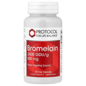 Protocol for Life Balance, Brom&eacute;la&iuml;ne, 2400&nbsp;GDU/g, 500&nbsp;mg, 90&nbsp;capsules v&eacute;g&eacute;tariennes
