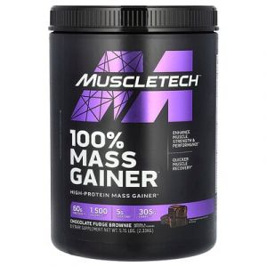 MuscleTech, 100% Mass Gainer, Brownie fondant au chocolat, 2,33 kg
