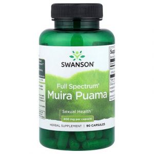 Swanson, Spectre complet, Muira Puama, 400 mg, 90 capsules