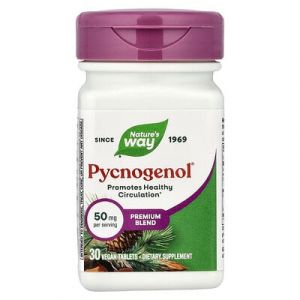 Nature's Way, Pycnogenol&reg;, 30 comprim&eacute;s v&eacute;gans
