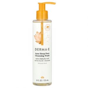 DERMA E, Nettoyant nettoyant en profondeur pour les pores contre l'acn&eacute;, 175 ml