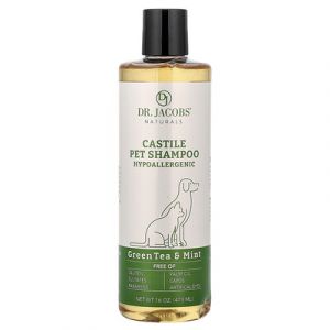 Dr. Jacobs Naturals, Shampooing pour animaux de Castille, Th&eacute; vert et menthe, 473 ml