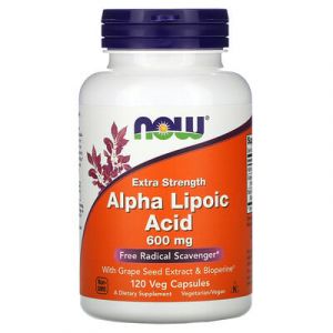 NOW Foods, Acide alpha-lipo&iuml;que, 600&nbsp;mg, 120&nbsp;capsules v&eacute;g&eacute;tales