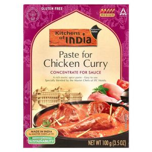 Kitchens of India, Pâte à curry de poulet, Concentré pour la sauce, Moyen, 100 g