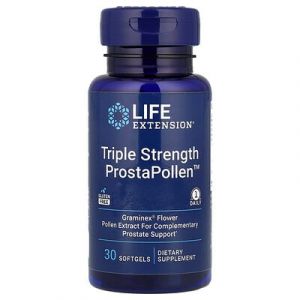 Life Extension, Triple Strength ProstaPollen™, 30 capsules à enveloppe molle (378 mg pièce)
