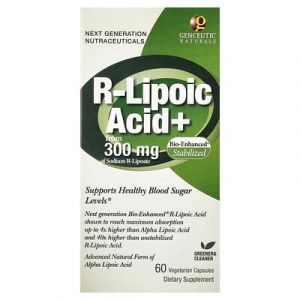 Genceutic Naturals, Acide R-Lipoïque, 60 capsules végétariennes