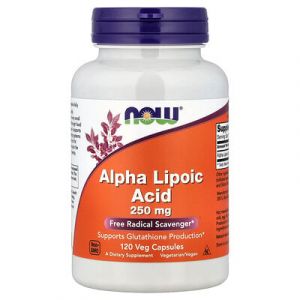 NOW Foods, Acide alpha-lipo&iuml;que, 250&nbsp;mg, 120&nbsp;capsules v&eacute;g&eacute;tariennes