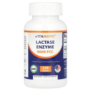 Vitamatic, Enzyme de lactase, 9000 FCC, 240 comprim&eacute;s