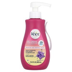 Veet, Gel-cr&egrave;me &eacute;pilateur, Sensible, Alo&egrave;s et fleur de violette, odeur fra&icirc;che, 400&nbsp;ml