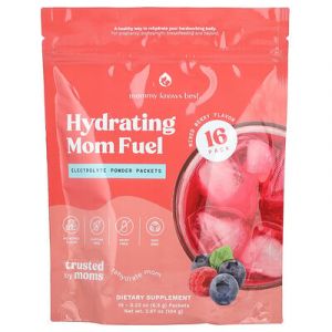 Mommy Knows Best, Carburant hydratant pour maman, M&eacute;lange de baies, 16 sachets, 6,5 g chacun
